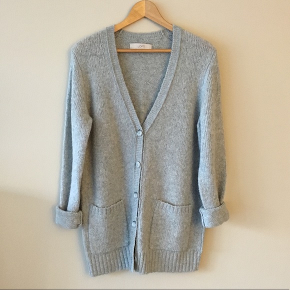 loft grey cardigan